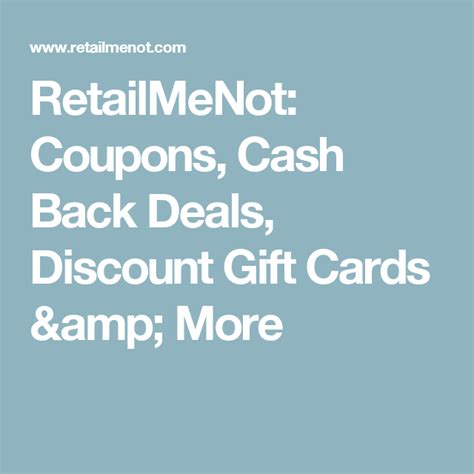 RetailMeNot: Save with Coupons, Promo Codes & Cash Back.